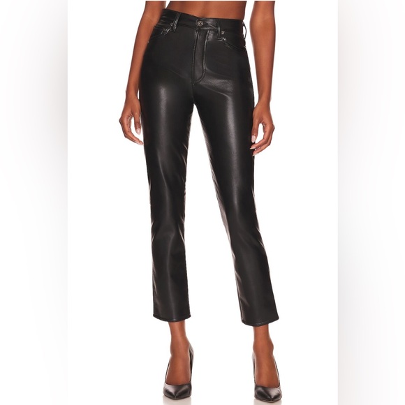 AGOLDE Recycled Leather Riley Long in Detox - Picture 1 of 10
